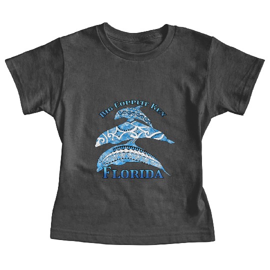 Big Coppitt Key Florida Vacation Tribal Dolphins Baby Tees