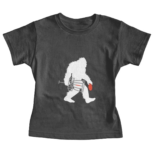 Bigfoot Disc Golf Cryptid Sasquatch Disc Golfer Baby Tees