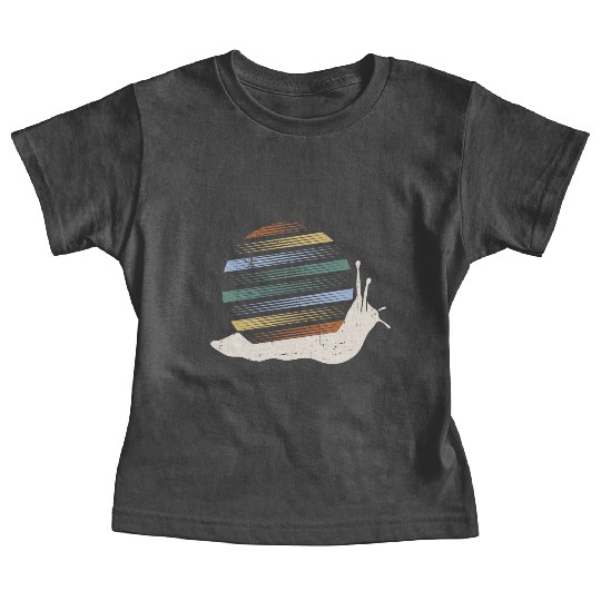 Retro Snail Shell Biology Snail Lover Baby Tees