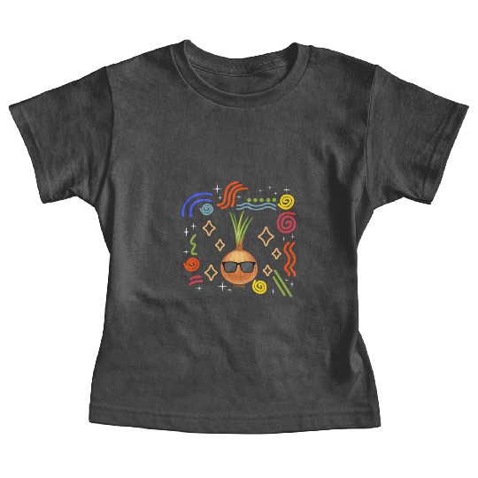 Onion Vegetable Baby Tees, Onion Wearing Sunglasses