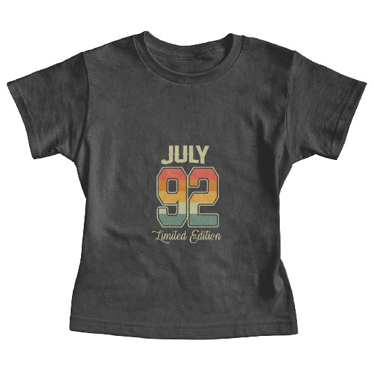 Vintage 30th Birthday July 1992 Sports Gift Baby Tees
