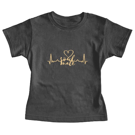 Soulmate Valentinsday heartbeat Baby Tees