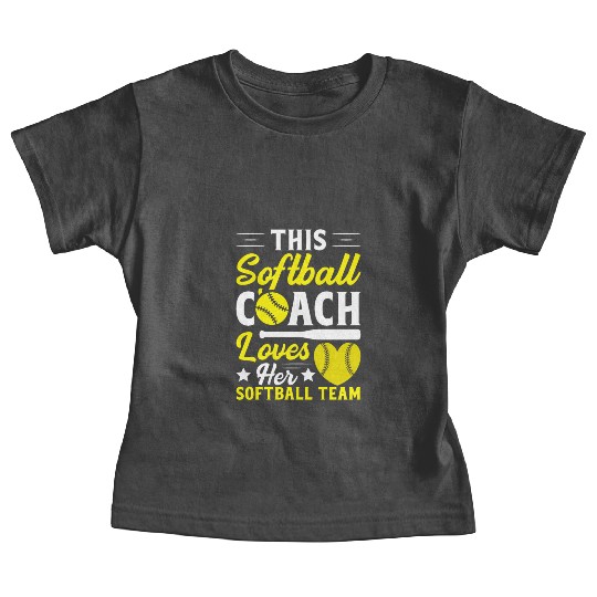 This Softball Coach Loves Her Softball Team Baby Tees