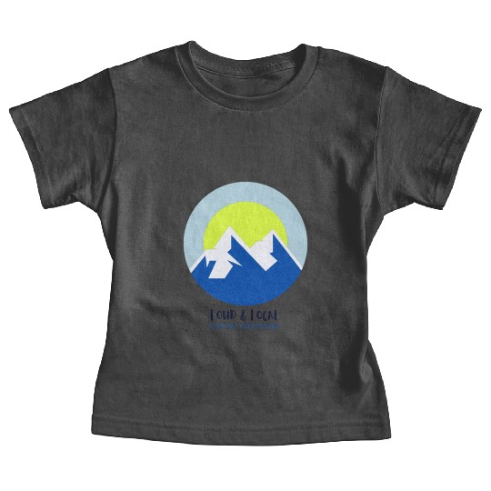 Support Ukraine! Loud Local Blue & Yellow Logo Baby Tees
