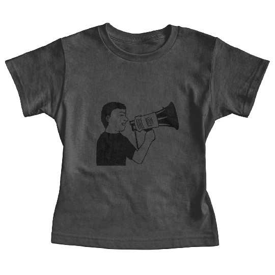 man angry demonstration megaphone Baby Tees