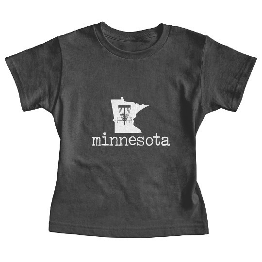 State of Minnesota Disc Golf Baby Tees Golfer Golfing