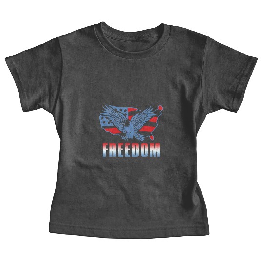 Freedom American America Eagle USA 4th Of July Baby Tees