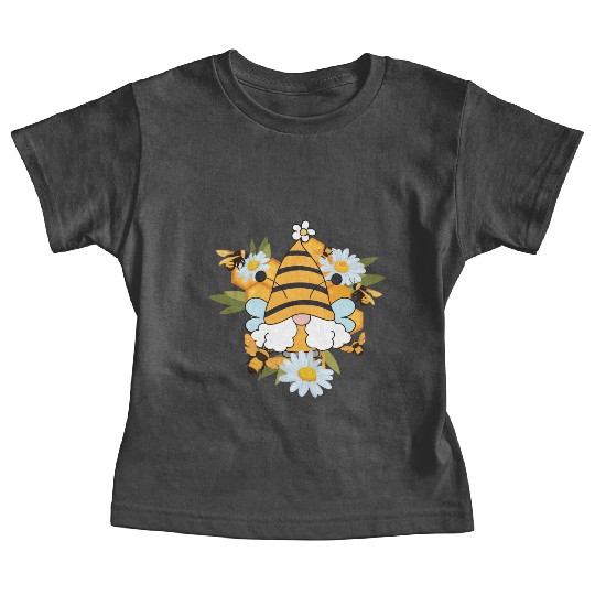 Gnome Daisy Gardening Bee Gnomes Baby Tees