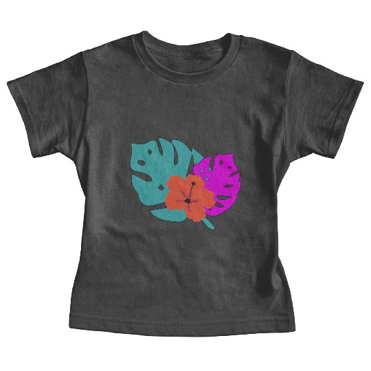 Hibiscus and leaves Baby Tees