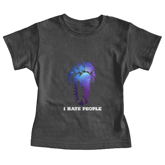Bigfoot Footprint I hate people camping Baby Tees
