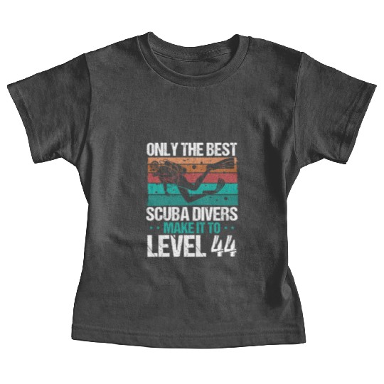 44 Scuba Diving Level 44 Year Diver Snorkeling Baby Tees