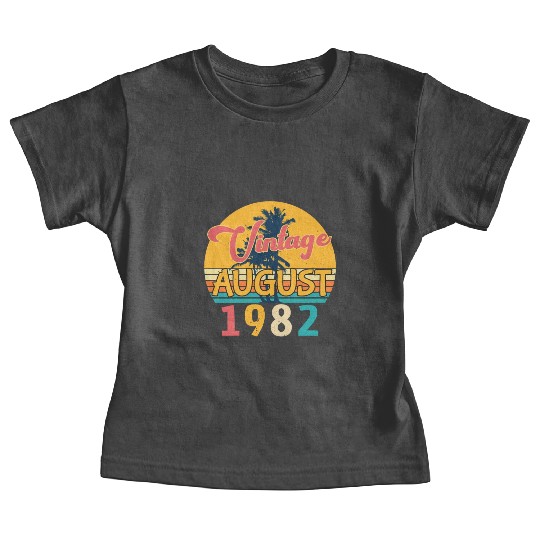 40th Birthday Of August 1982 Baby Tees