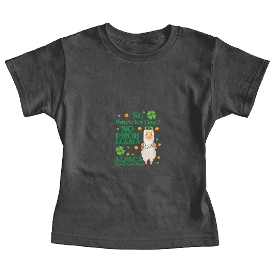 St. Patrick's Day? No Prob Llama Alpaca Green Beer Baby Tees