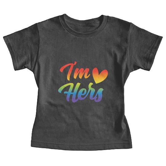 I'm Hers Funny Lgbt Couple Lesbian Gay Rainbow Baby Tees