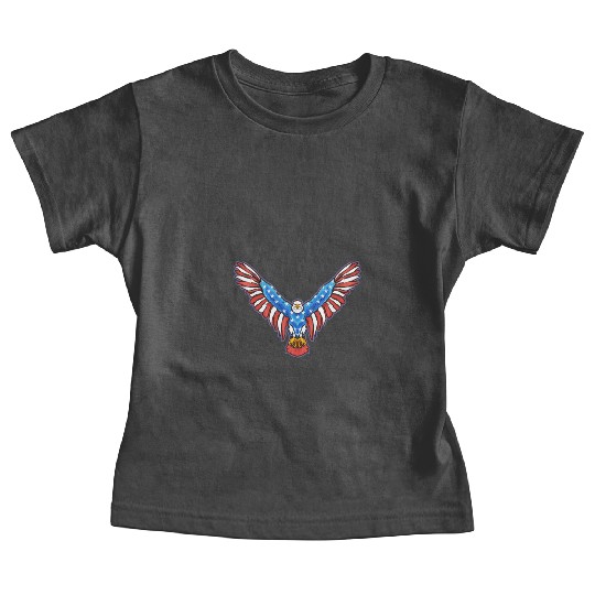 American Bald Eagle American 4th of July Patriotic Baby Tees