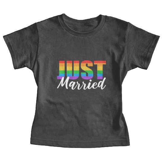 Just Married LGBTQ LGBTQ Gift Baby Tees