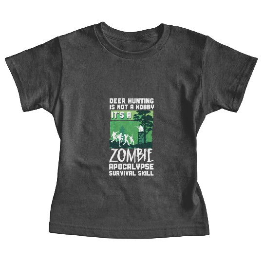 Buck Deer Hunting Hunter Zombie Baby Tees