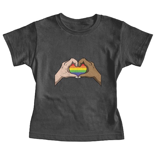 LGBT Rainbow Heart Gay Pride Lesbian Equality Gift Baby Tees