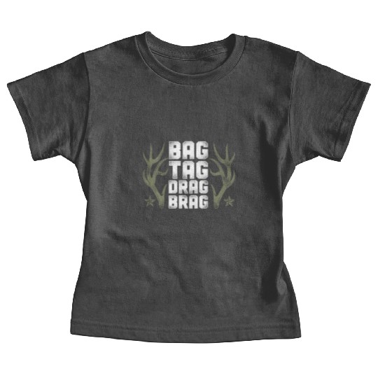 Buck Deer Hunting Hunter Vintage Baby Tees
