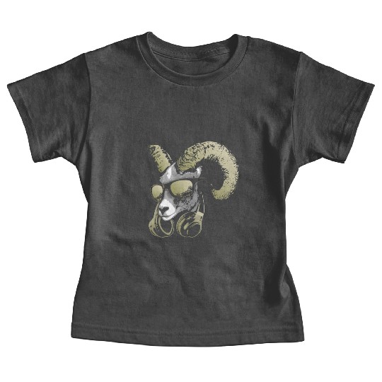 DJ Goat Bling Cool and Funny Music Animal with Baby Tees