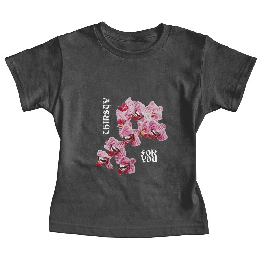 Orchid flower teeth creepy Orchid flower teeth cre Baby Tees