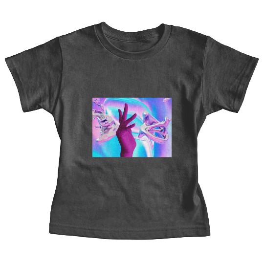 Holographic mystical Aesthetic hand Baby Tees