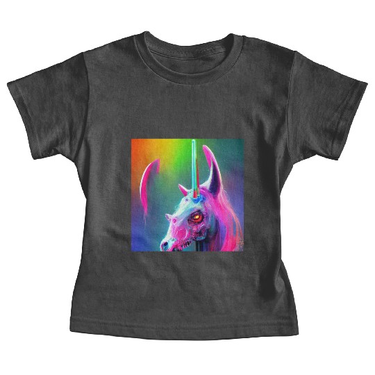 Heavy metal rainbow ultra unicorn Baby Tees
