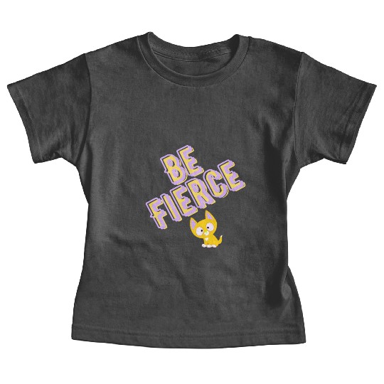 Be fierce yellow and purple Baby Tees