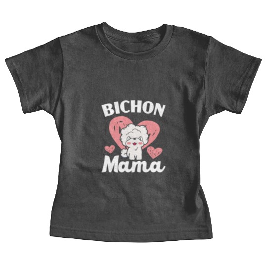 Bichon Mama Curly Hair Pup Puppy Bichon Frise Baby Tees
