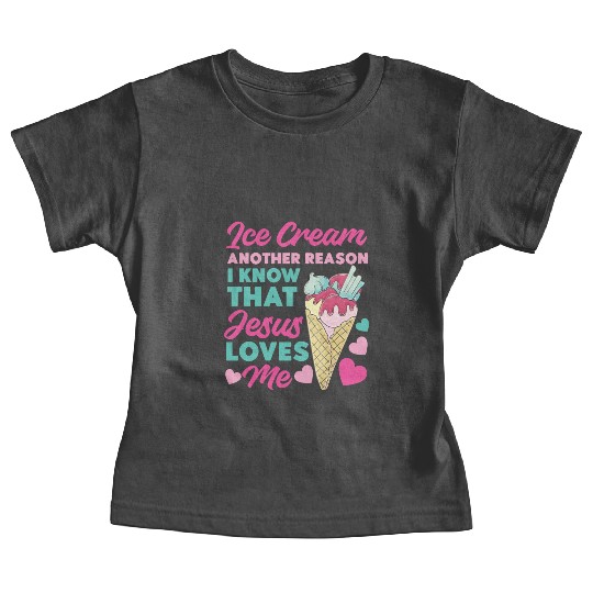 Ice Cream Christian Jesus Cone Ice Baby Tees
