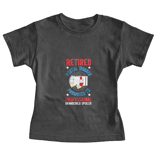 Retired Postal Worker Grandma Retirement Mail Lady Baby Tees