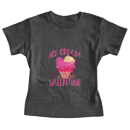 Ice Cream Valentines Day Heart Baby Tees