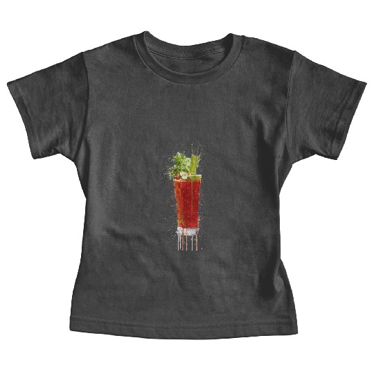 Blood Mary cocktail watercolor art Baby Tees