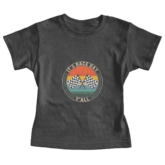 It's Race Day Y'all Baby Tees, Race Day Checkered
