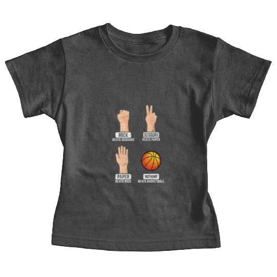 Rock Paper Scissors Nothing Beats Basketball Playe Baby Tees