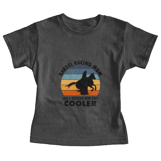 Barrel Racer Racing Horse Mom Mothers day Vintage Baby Tees