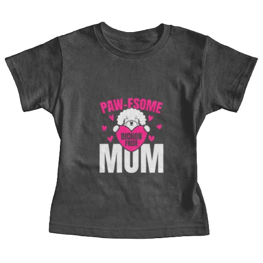 Pawesome Bichon Frise Mom Dog Lover Puppy Paw Love Baby Tees