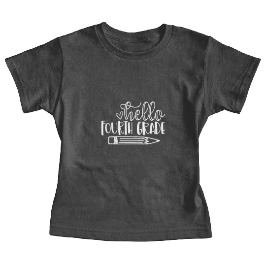 Back to School Hello Fourth Grade Student Teacher Baby Tees