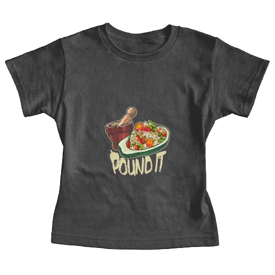 Pound It Green Spicy Thai Papaya Salad Baby Tees