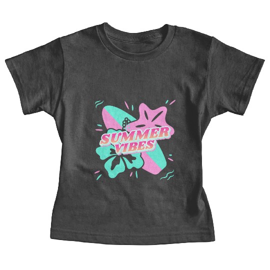 Summer Vibes - Beach, surf, hibiscus and starfish Baby Tees