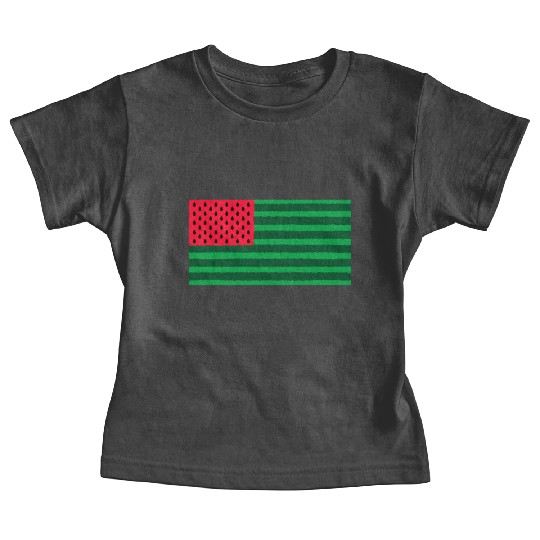 Funny Watermelon Flag USA Baby Tees