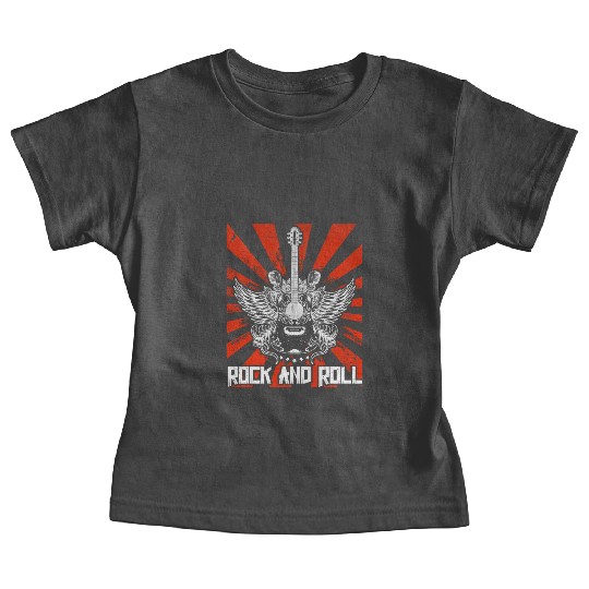 Guitar Musician Guitarist Rock and Roll Baby Tees