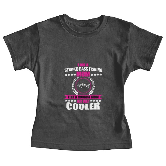 Striped Bass Fishing Mom Baby Tees