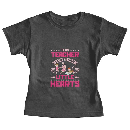 This Teacher Loves Her Little Hearts Baby Tees
