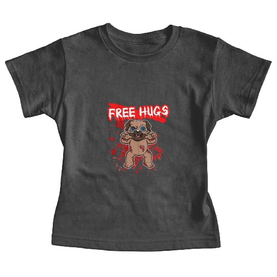 Free Hugs Halloween Sarcasm Scary Creepy Costume Baby Tees