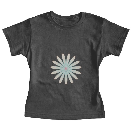 Blue and Coral Flower Baby Tees