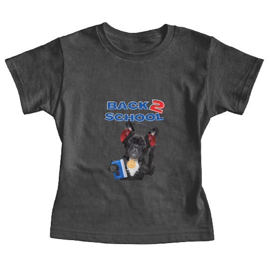 FRENCH BULLDOG BACK 2 SCHOOL aka BACK TO SCHOOL Baby Tees