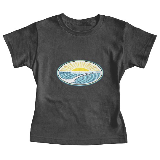 Surf Sunrise Oval Baby Tees