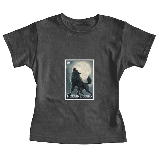Hombre Lobo Werewolf Card Mexican Lottery Baby Tees