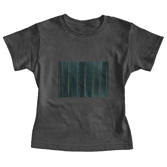 Luxury Green Gold Glitter Stripes Baby Tees